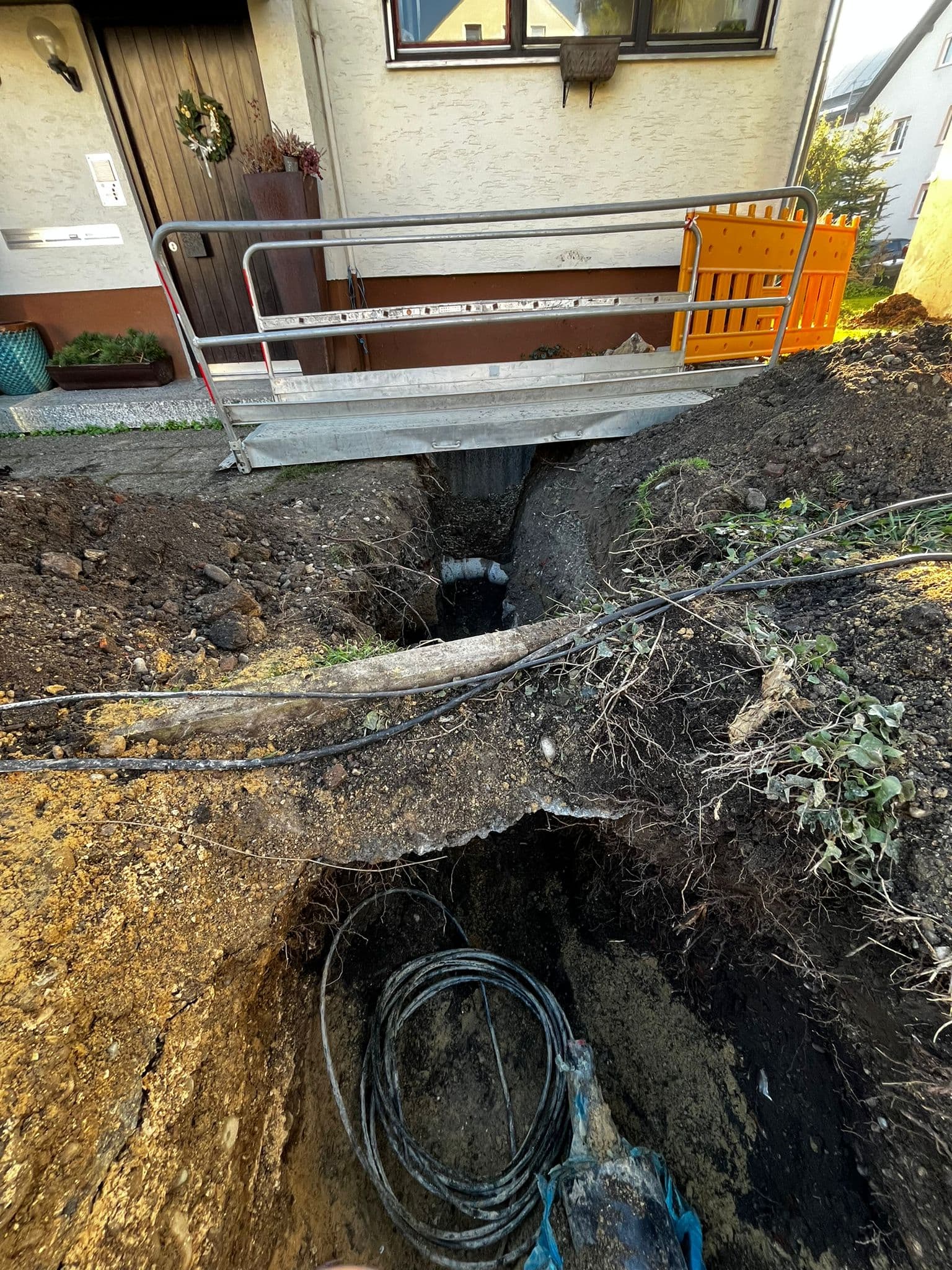 Fernwärme-Hausanschlüsse in Erbach